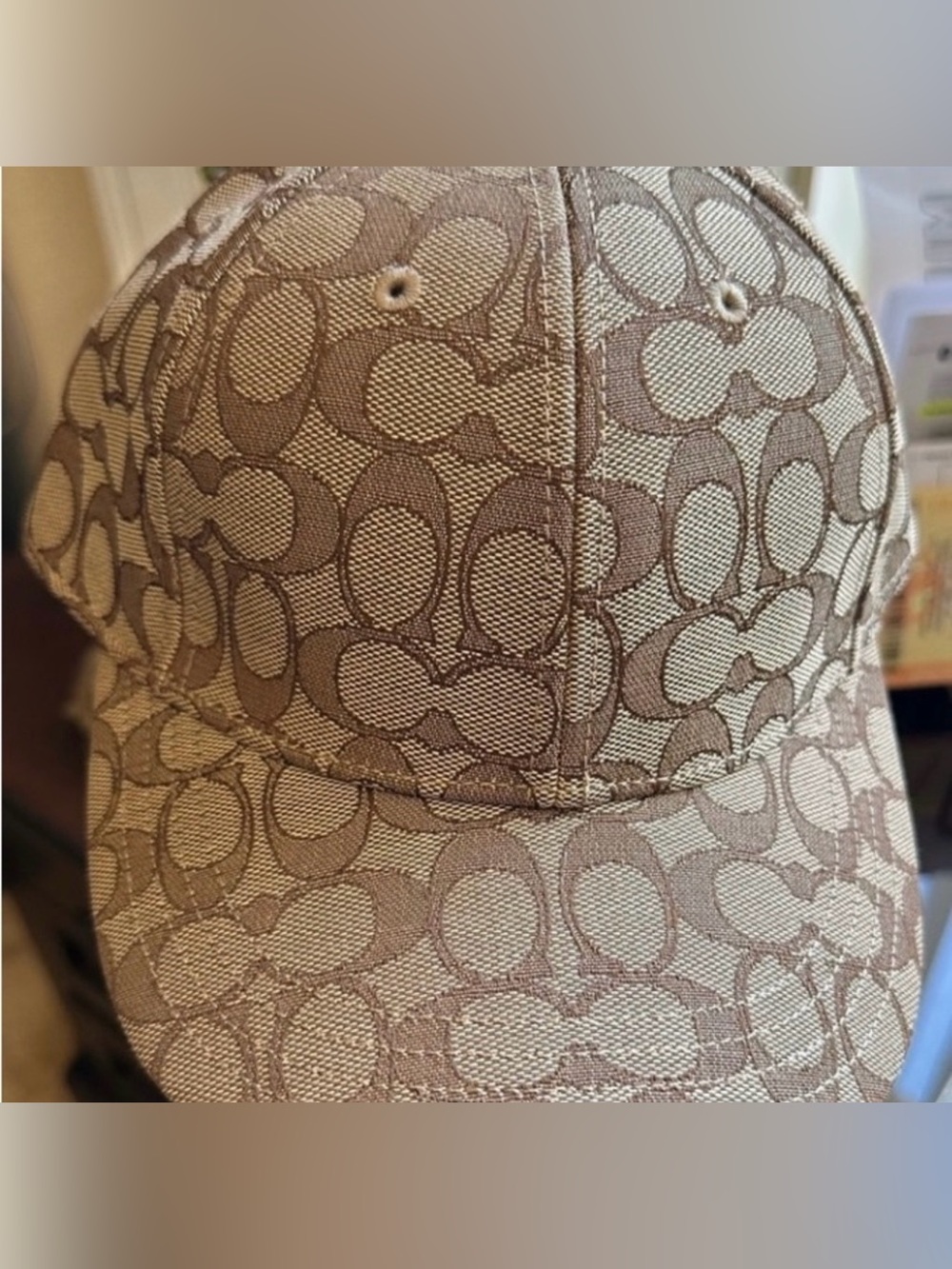 Coach signature Jacquard Cap NWOT